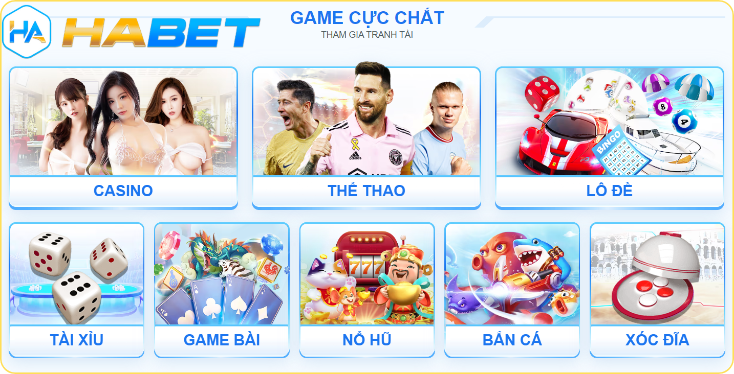 HaBet với đa dạng game đổi thưởng